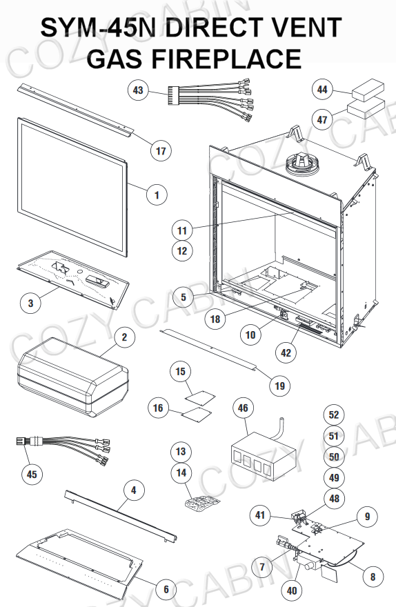 Direct Vent Gas Fireplace (SYM-45N) #SYM-45N